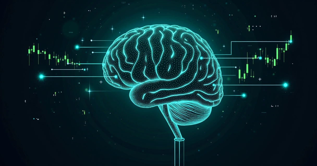 Circuitos e código de programação simulando um cérebro robótico 