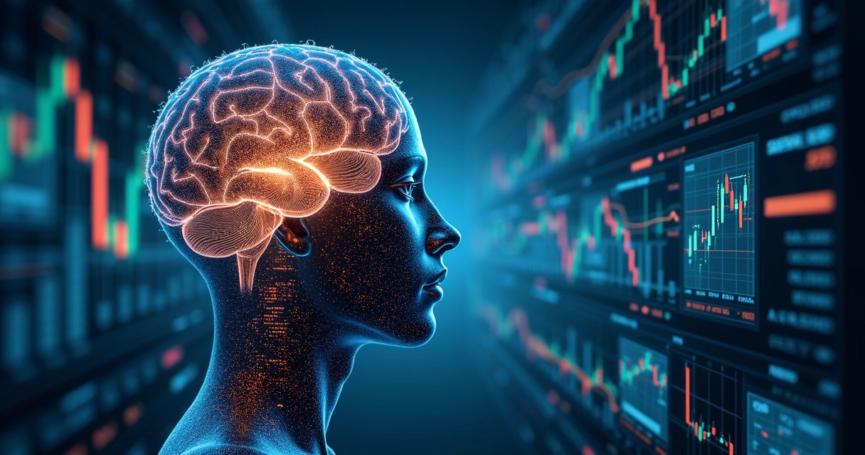 Inteligência artificial analisando o mercado financeiro 
