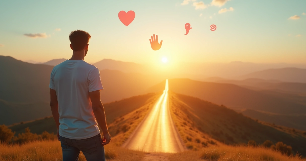 Person standing at a crossroads aligning intention action and impact 