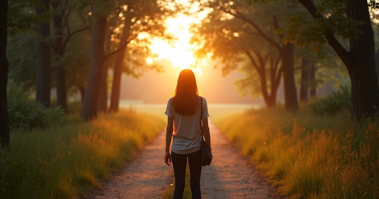 Person standing at a crossroads choosing a clear path 