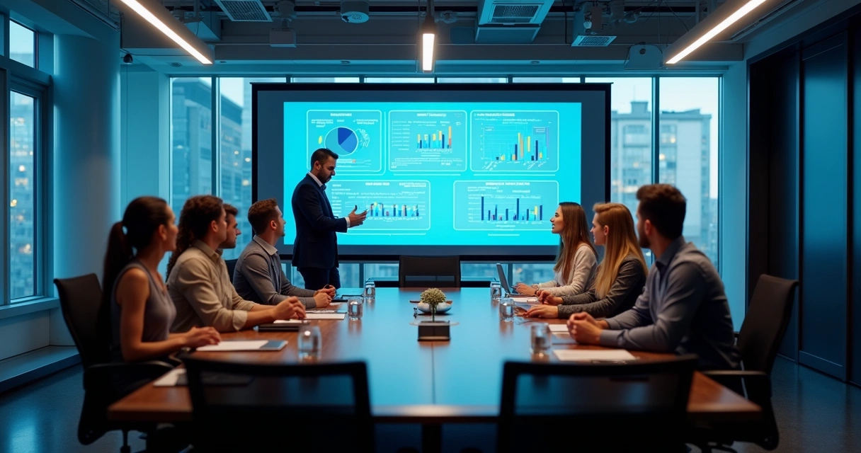 Equipe de marketing e vendas alinhando estratégias 