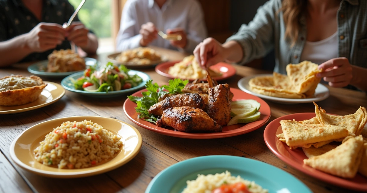 Refeição econômica com variedade em mesa de restaurante em Orlando 