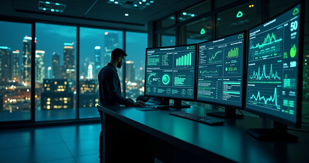 Painel de controle com painel de API fiscal estável em datacenter em nuvem 