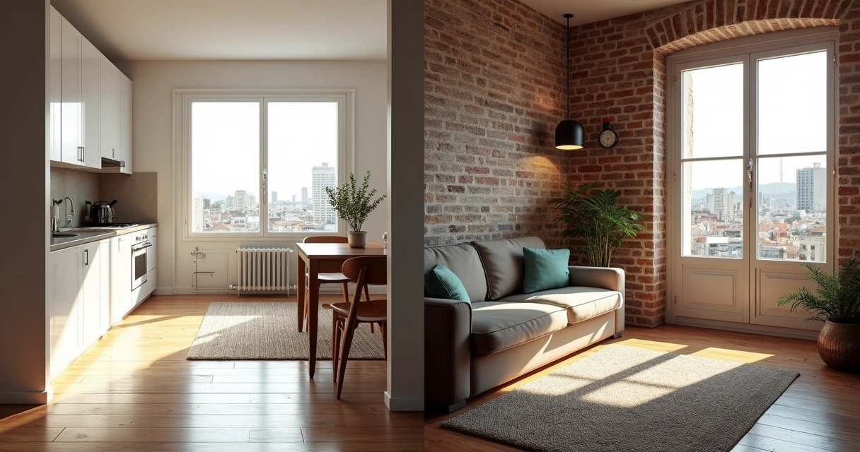 Comparação de apartamentos para alugar em Portugal e no Brasil lado a lado 