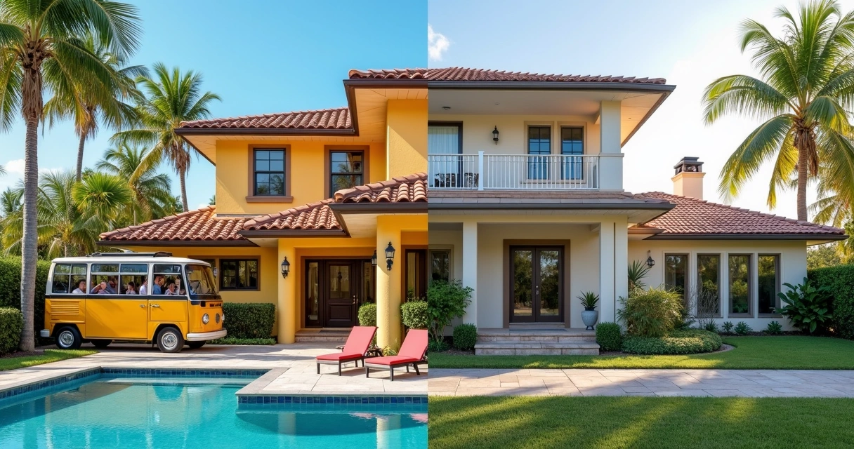 Comparação entre casas para aluguel por temporada e casas para moradia em Orlando 