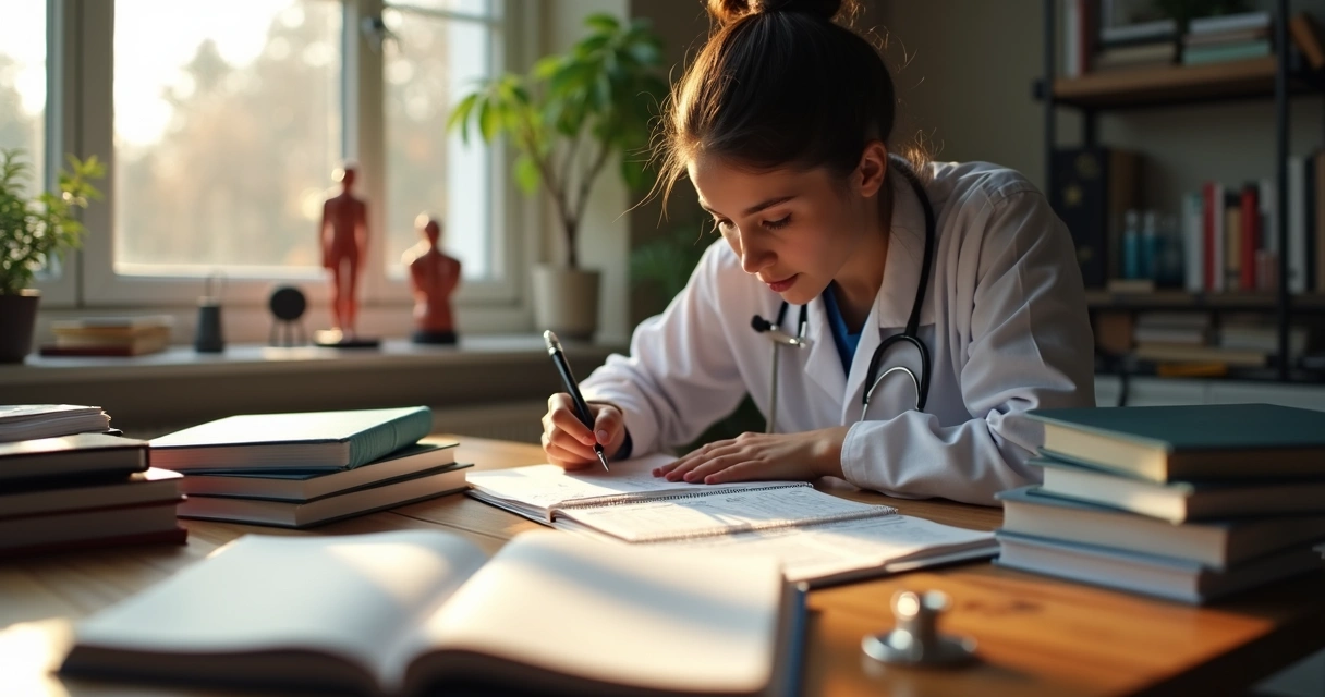 Aluno estudando de forma autônoma para Medicina 