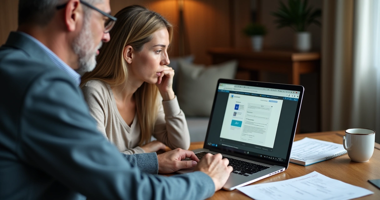 Pessoa usando laptop em home office para vender cursos online