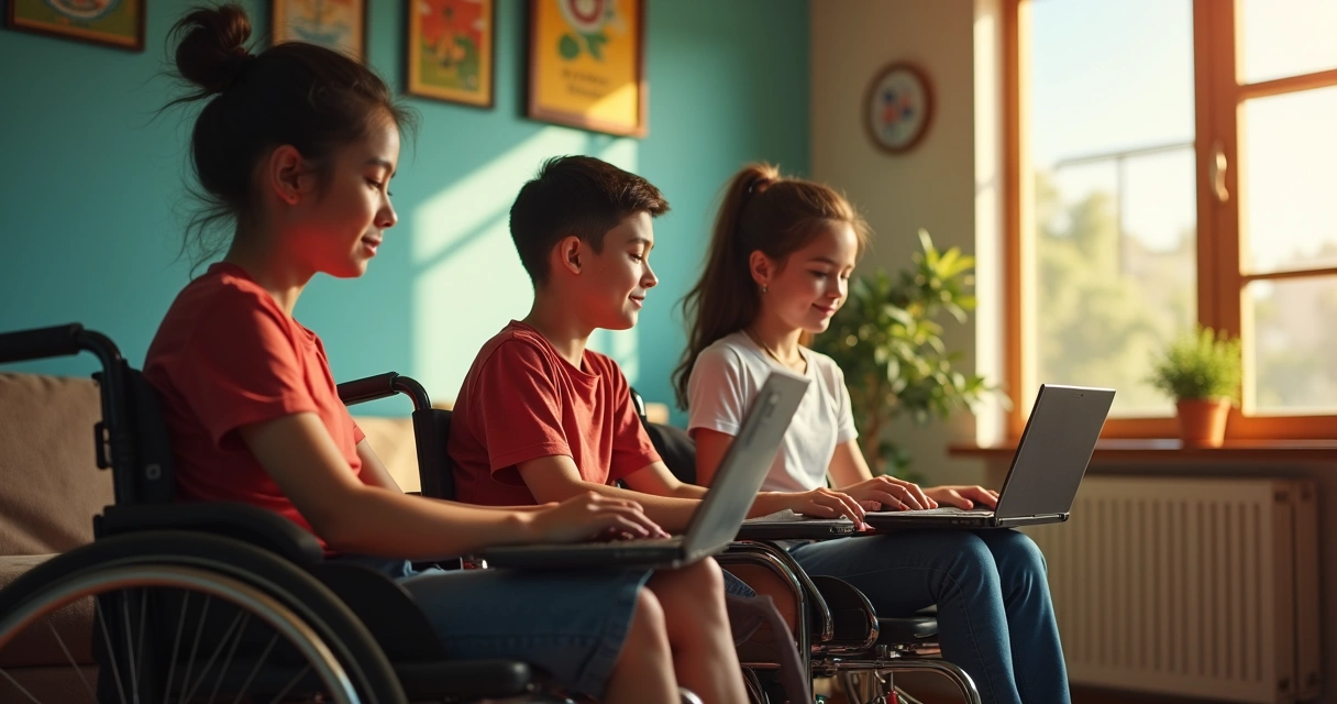 Alunos estudando em diferentes lugares ao redor do Brasil 