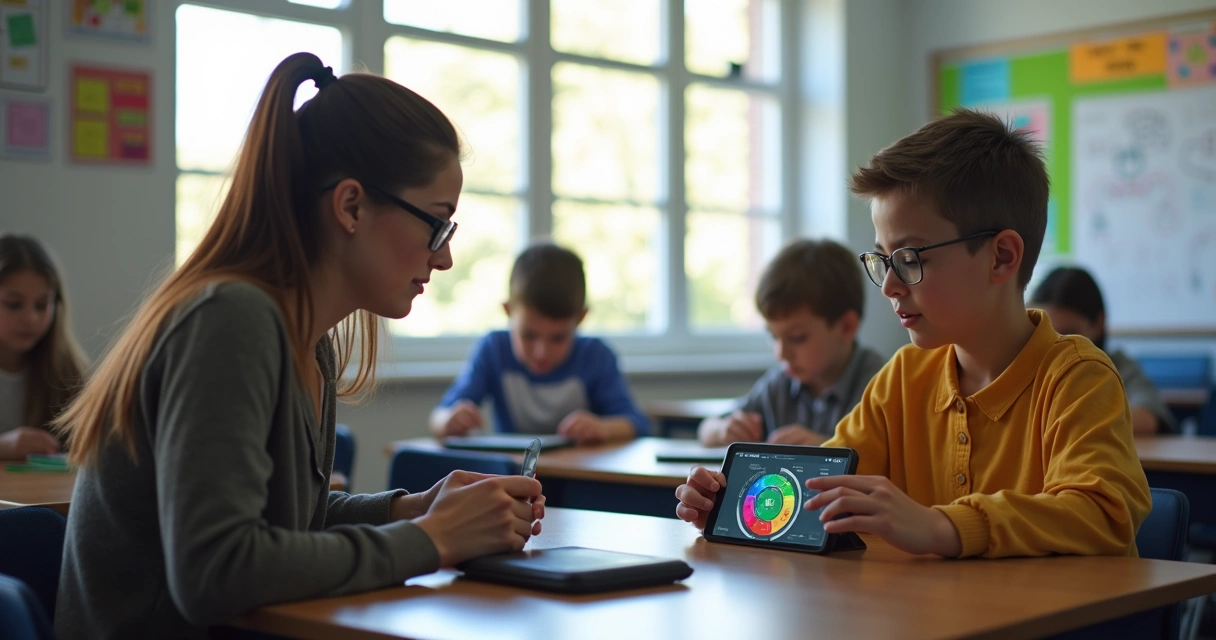 Aluno usando IA para aprendizagem personalizada