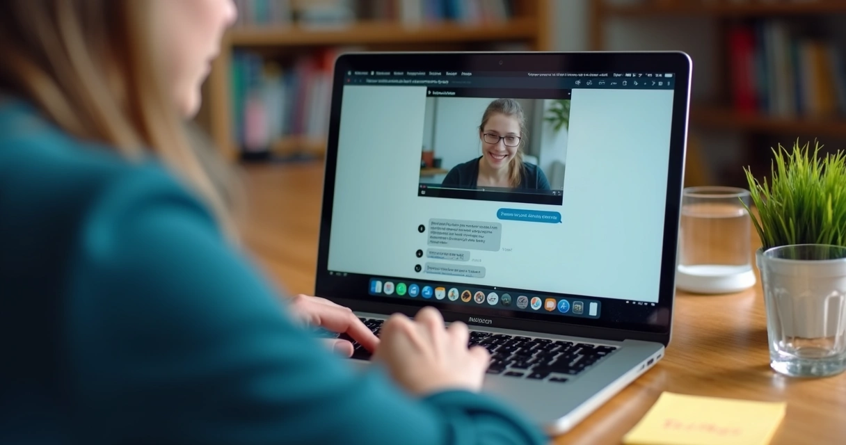 Aluno envia perguntas para instrutor em curso online 