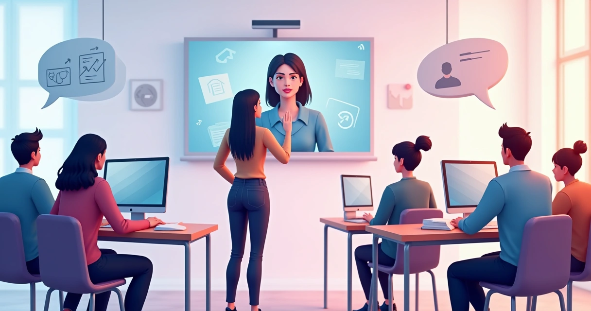 Alunos interagem em fórum online. 