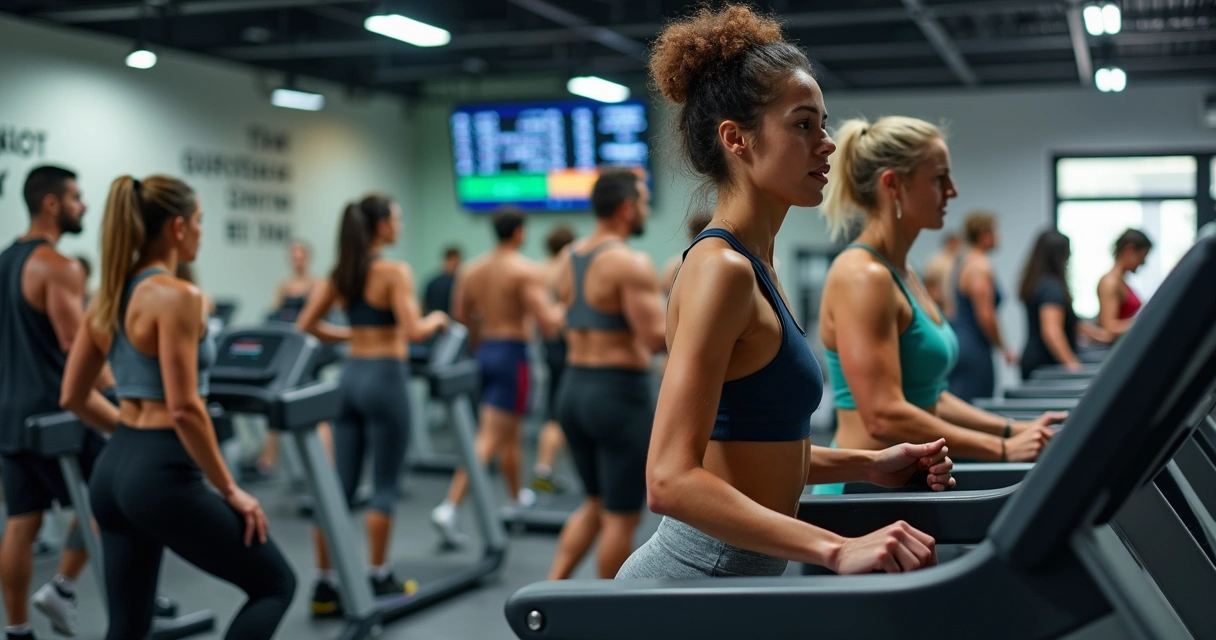 Diversos alunos praticando atividades em academia em Natal 