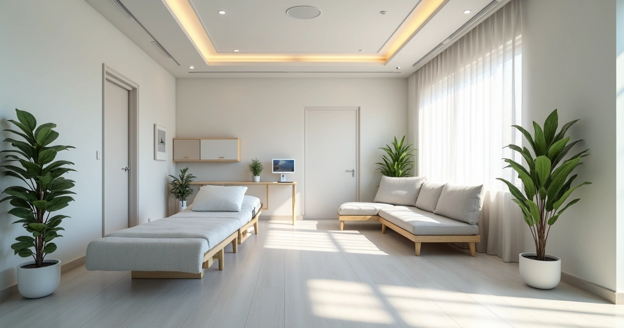 Sala de fisioterapia moderna e aconchegante com equipamento em Mirassol