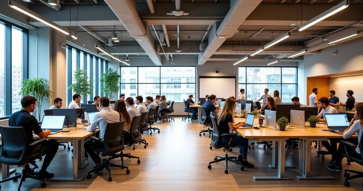 Espaço colaborativo e confortável no coworking em Betim 