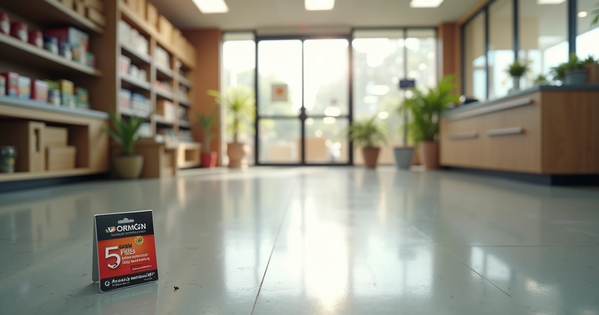 Ambiente comercial iluminado livre de pragas com destaque para limpeza