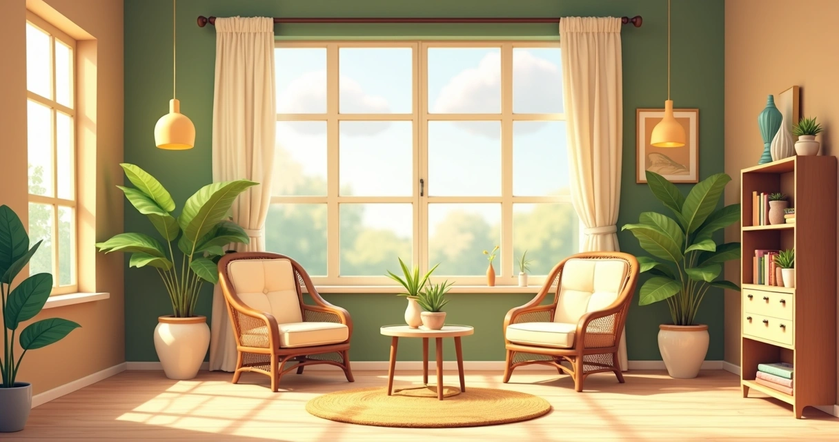 sala com tom terra tendência 2025