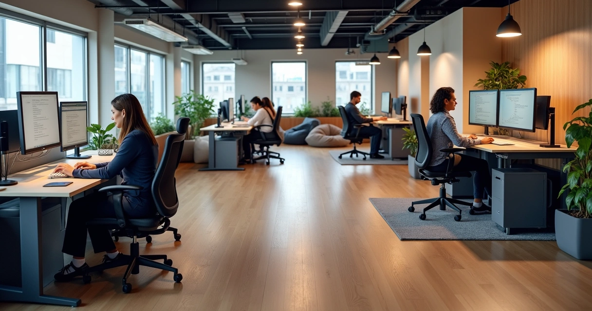 Escritório moderno adaptado para diferentes necessidades 