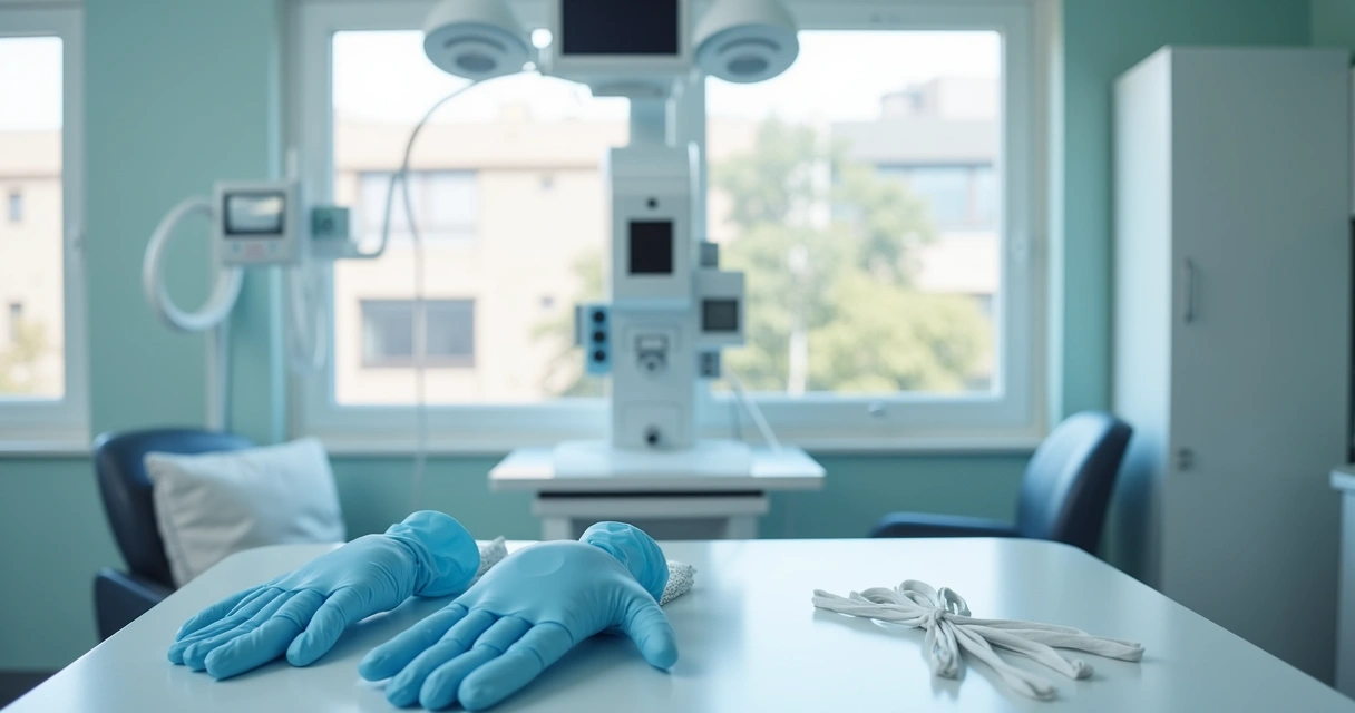 Ambiente neutro e iluminado para exame de orquidometria 