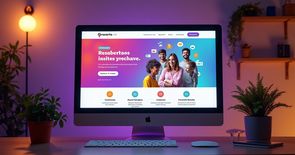 Ambiente virtual de curso personalizado com banners e cores vivas 