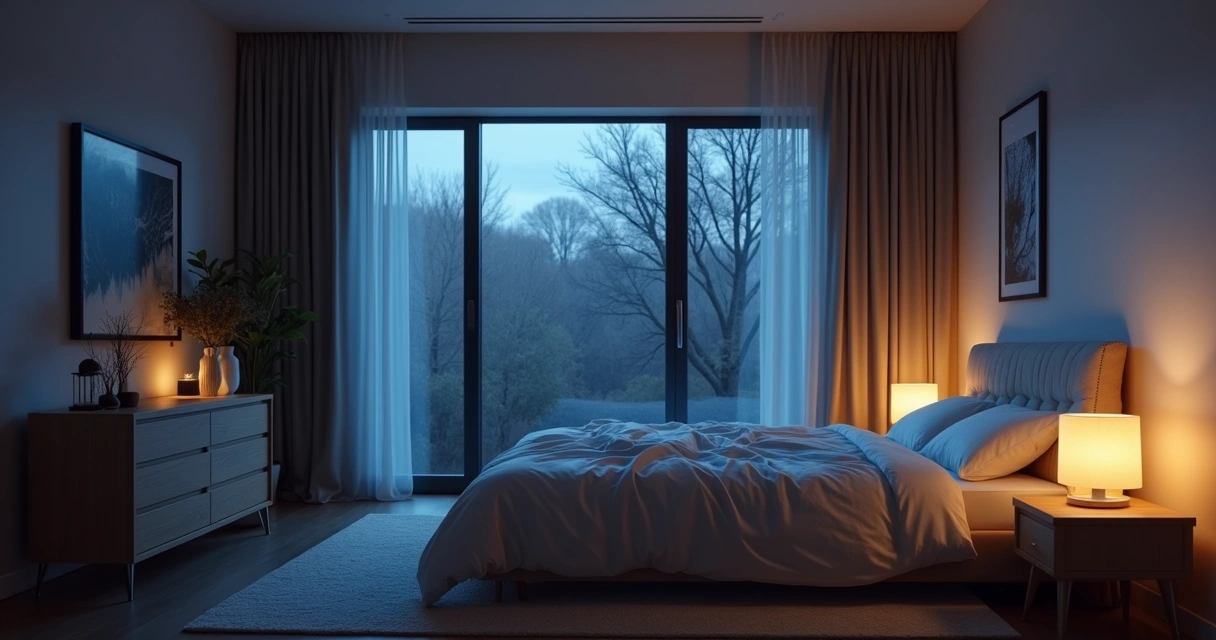 Quarto escuro e silencioso, ambiente para sono reparador 