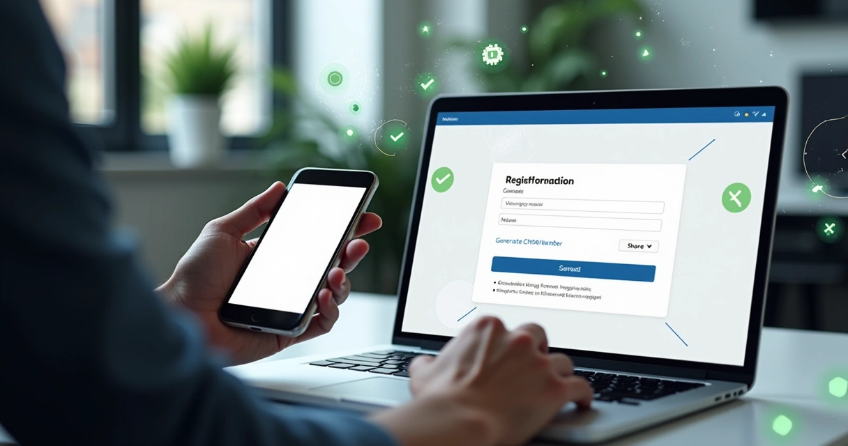 Tela de cadastro simulando CNPJ fictício