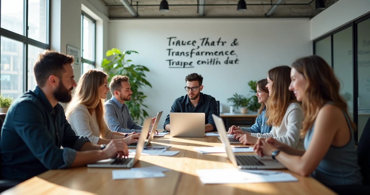 Equipe diversa em ambiente de trabalho colaborativo 