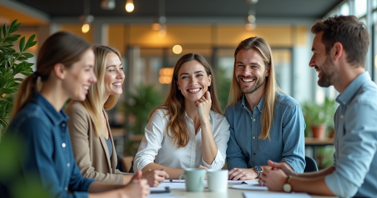 Colaboradores em ambiente de trabalho seguro e harmonioso 