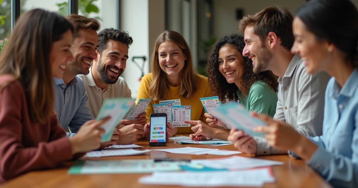 Grupo segurando cotas de bolão da Mega-Sena 