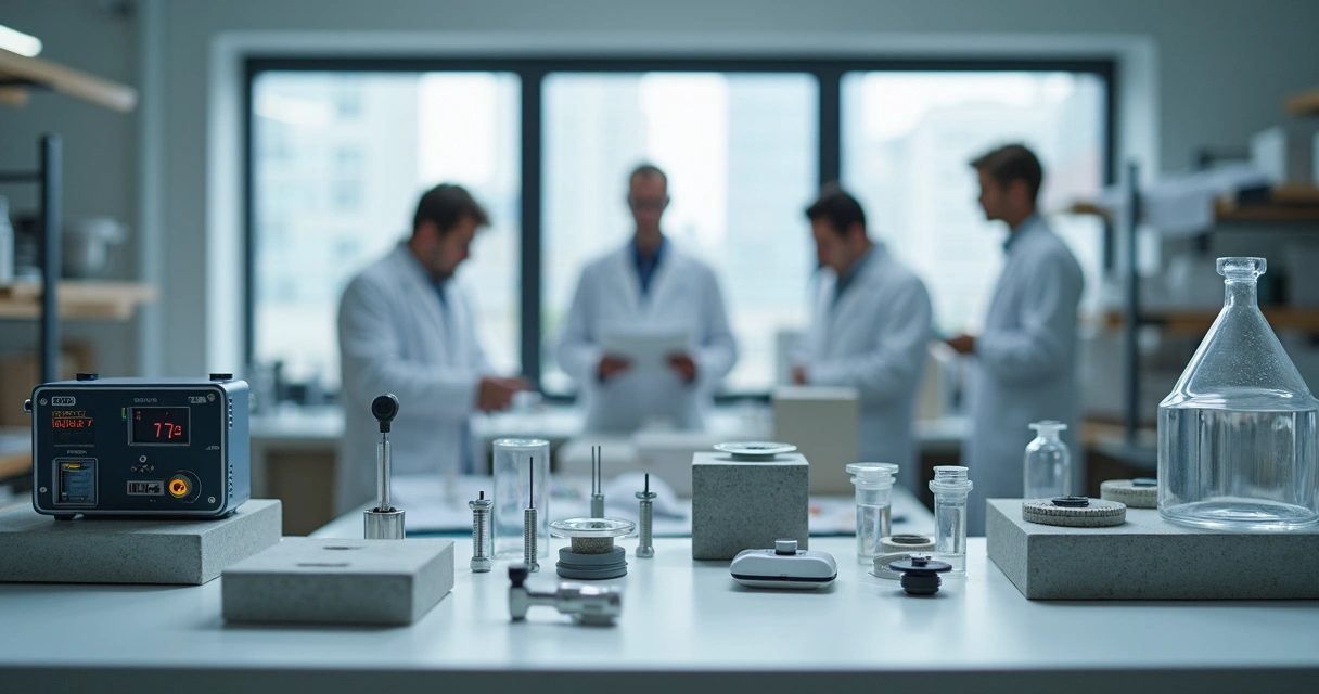 Equipamentos laboratoriais de controle tecnológico em bancada 