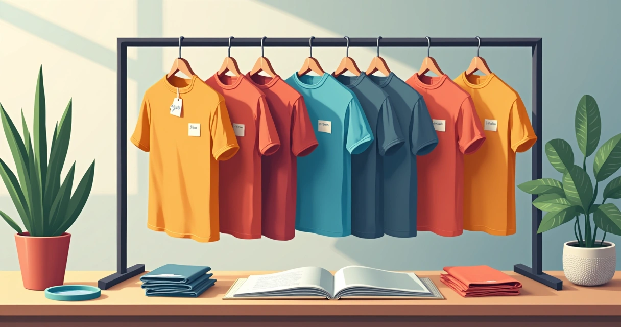 Amostras de camisetas personalizadas para avaliação antes da compra 