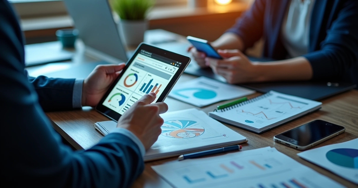 Equipe analisando site responsivo com AMP e mobile marketing 