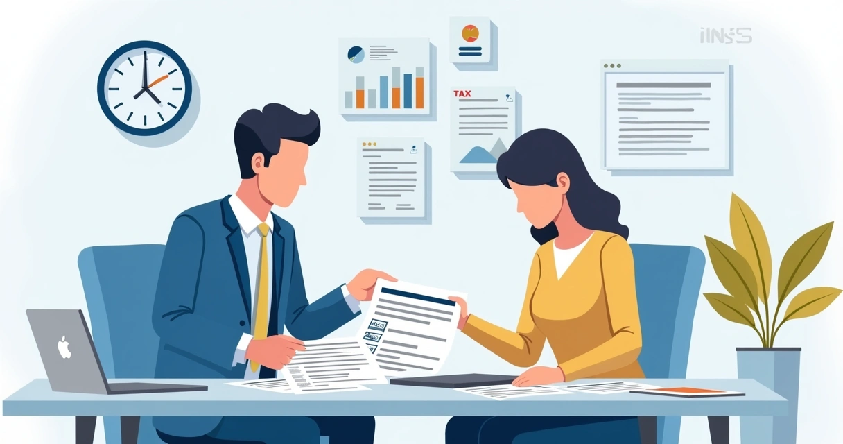 Pessoa analisando documentos para comprovar contribuições ao INSS