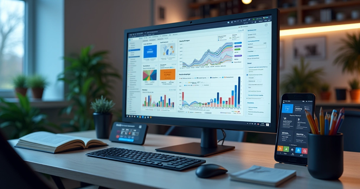 Tela de computador mostrando análise detalhada do algoritmo do Google para rankeamento 