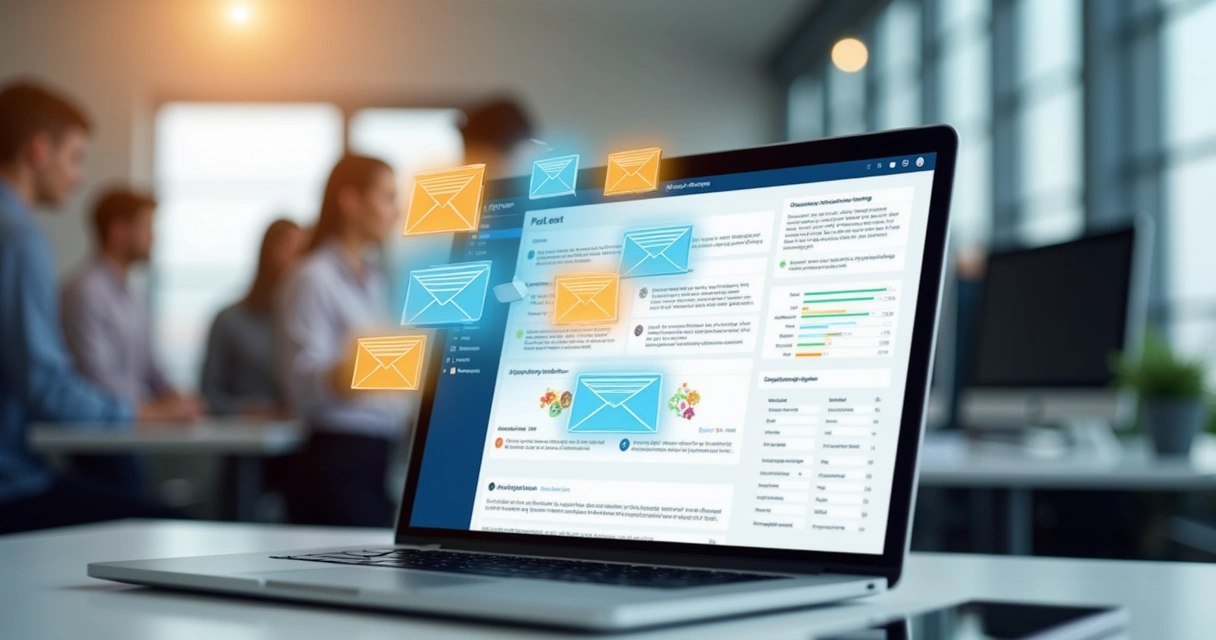 Representação gráfica de análise automática de e-mails em ambiente empresarial 