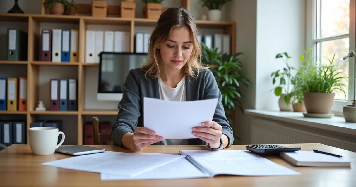 Pessoa analisando extrato de benefício do INSS 