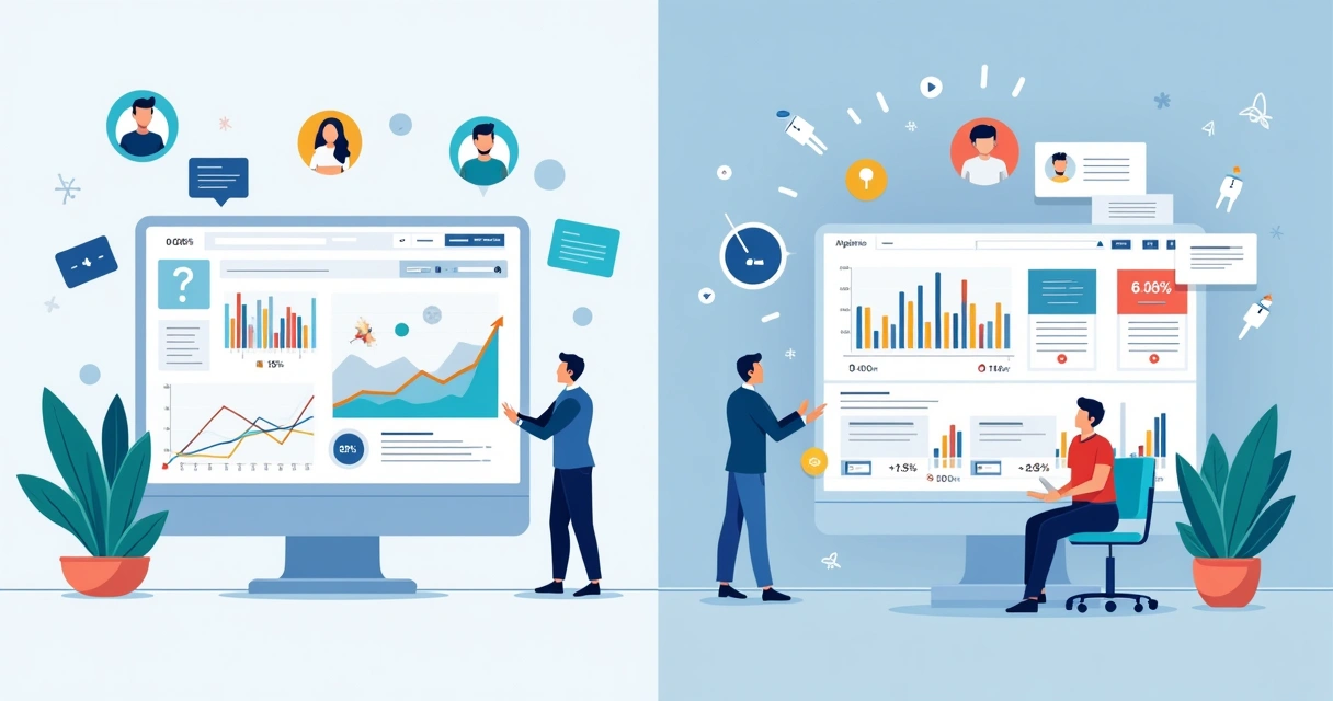 Comparativo visual entre campanhas do Google Ads e Instagram Ads 