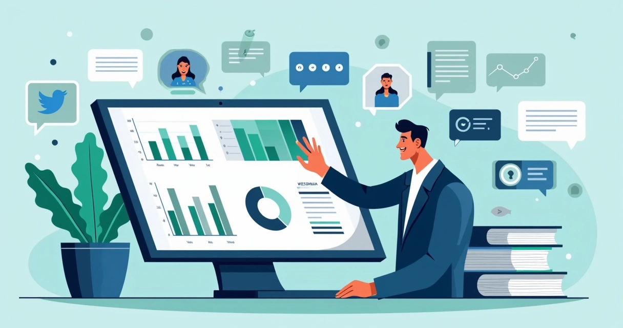 Painel digital com gráficos e dados de gestão pública 