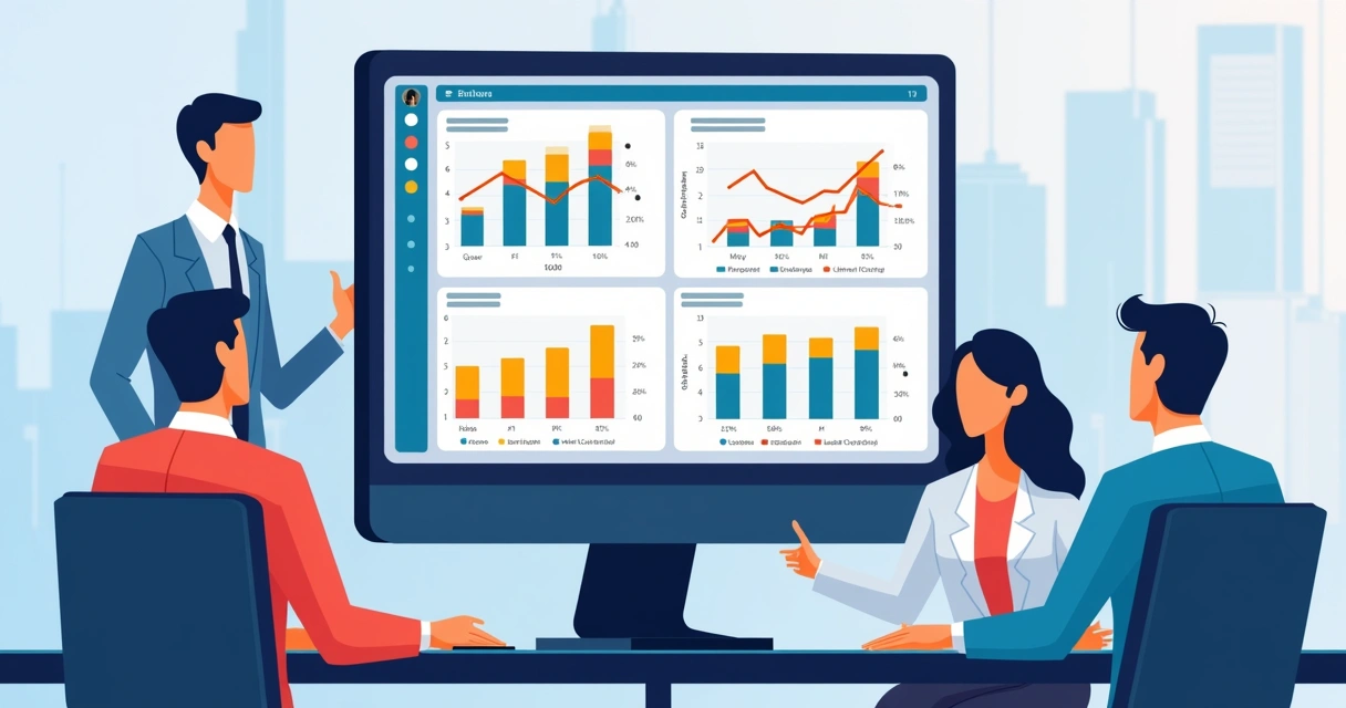 Dashboard colorido com gráficos mostrando taxas de cancelamento de clientes em SaaS 