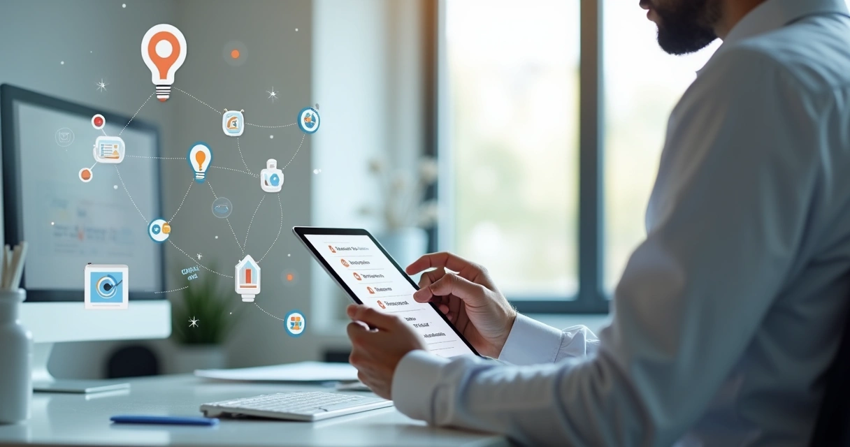 Especialista revisando atividades para definir CNAE ideal em tela digital