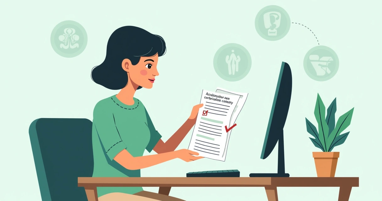 Pessoa analisando apólices de seguro e checklist de coberturas 