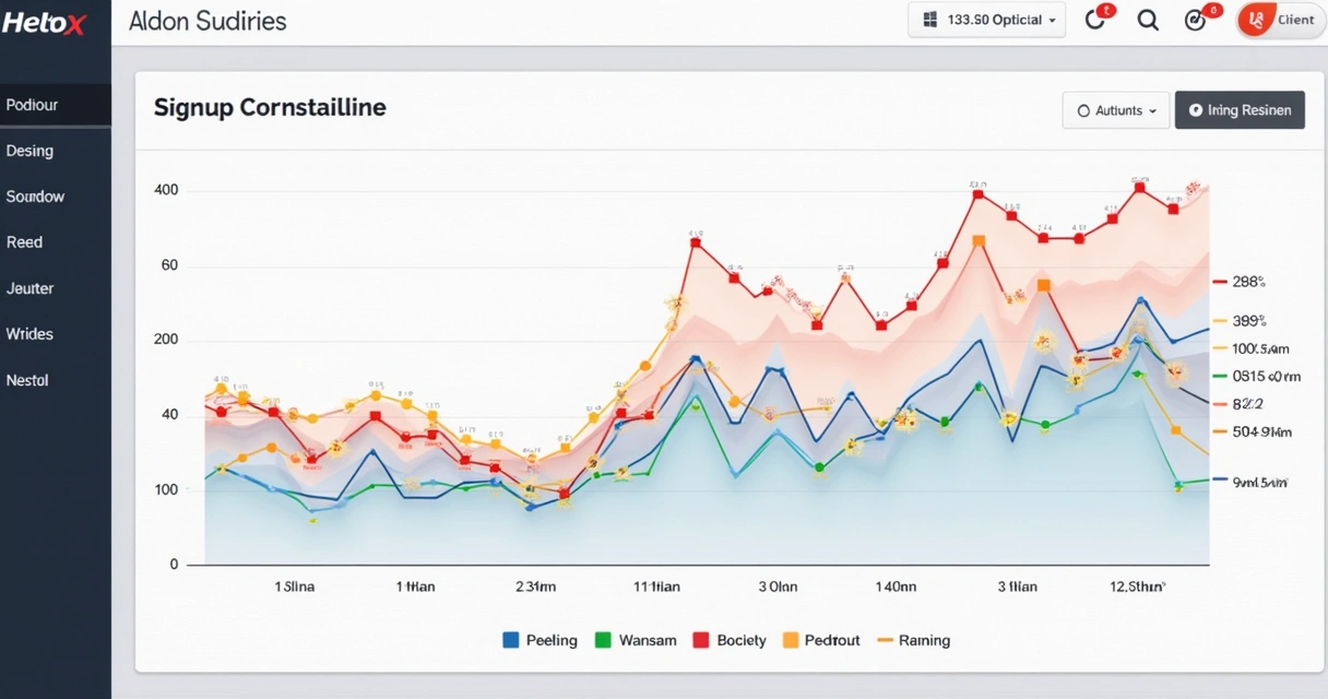 Análise de cohort mostrando segmentos de clientes SaaS