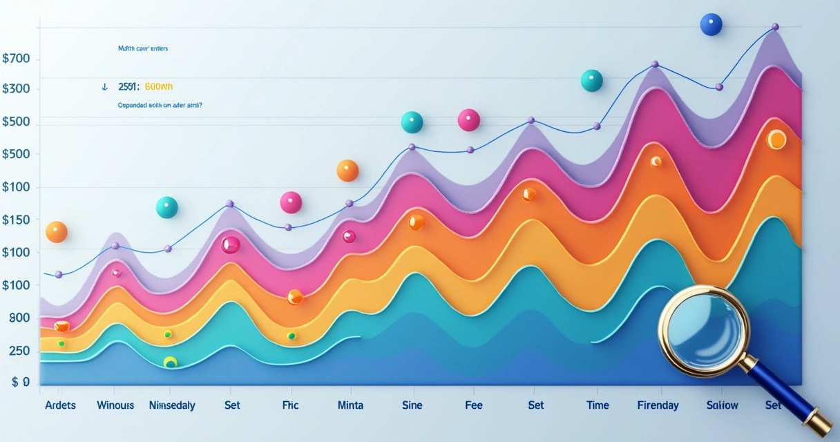 Gráfico colorido mostrando agrupamento de clientes por período de entrada 