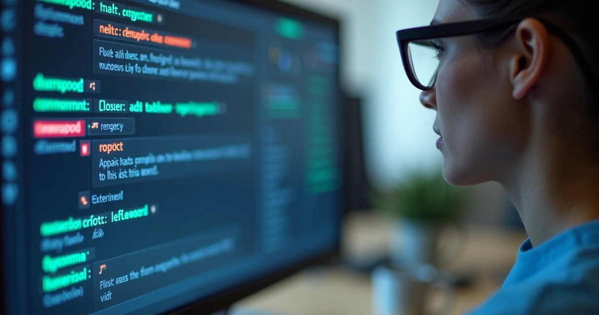Pessoa analisando comentários de clientes no computador 