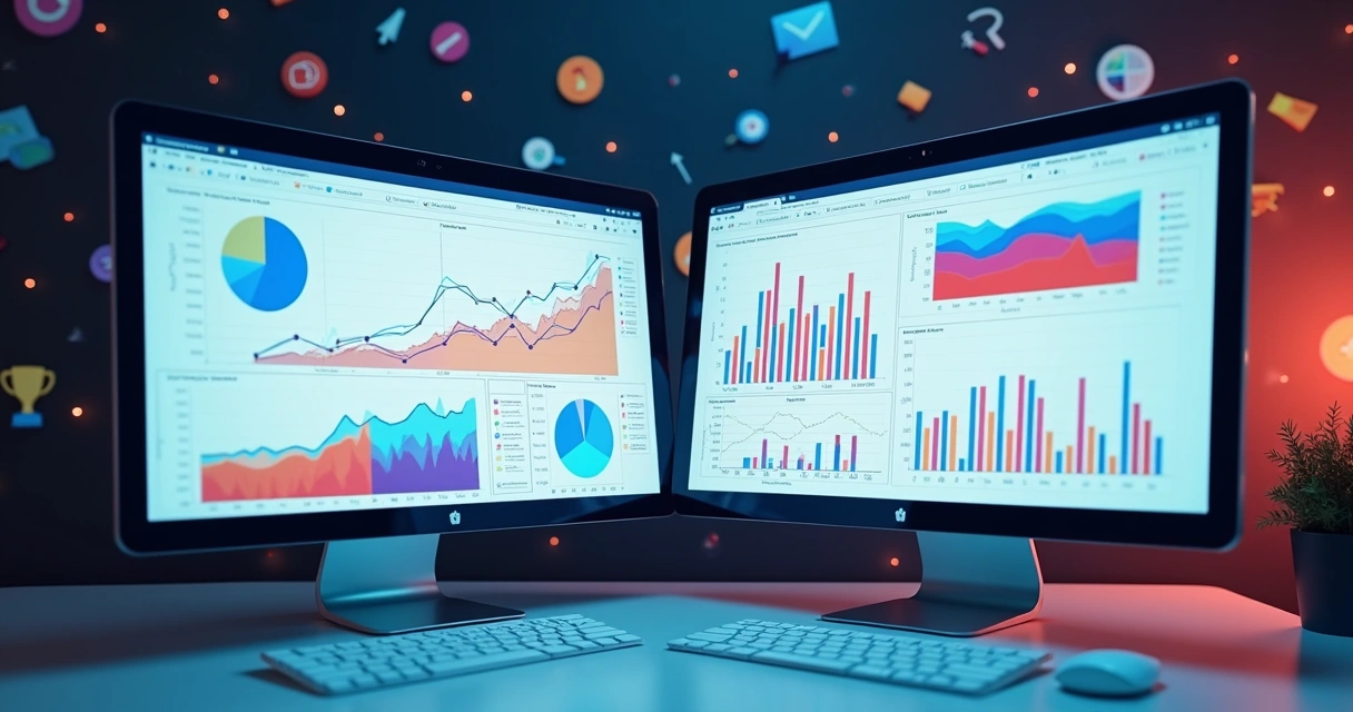 Comparação digital de palavras-chave entre empresas rivais
