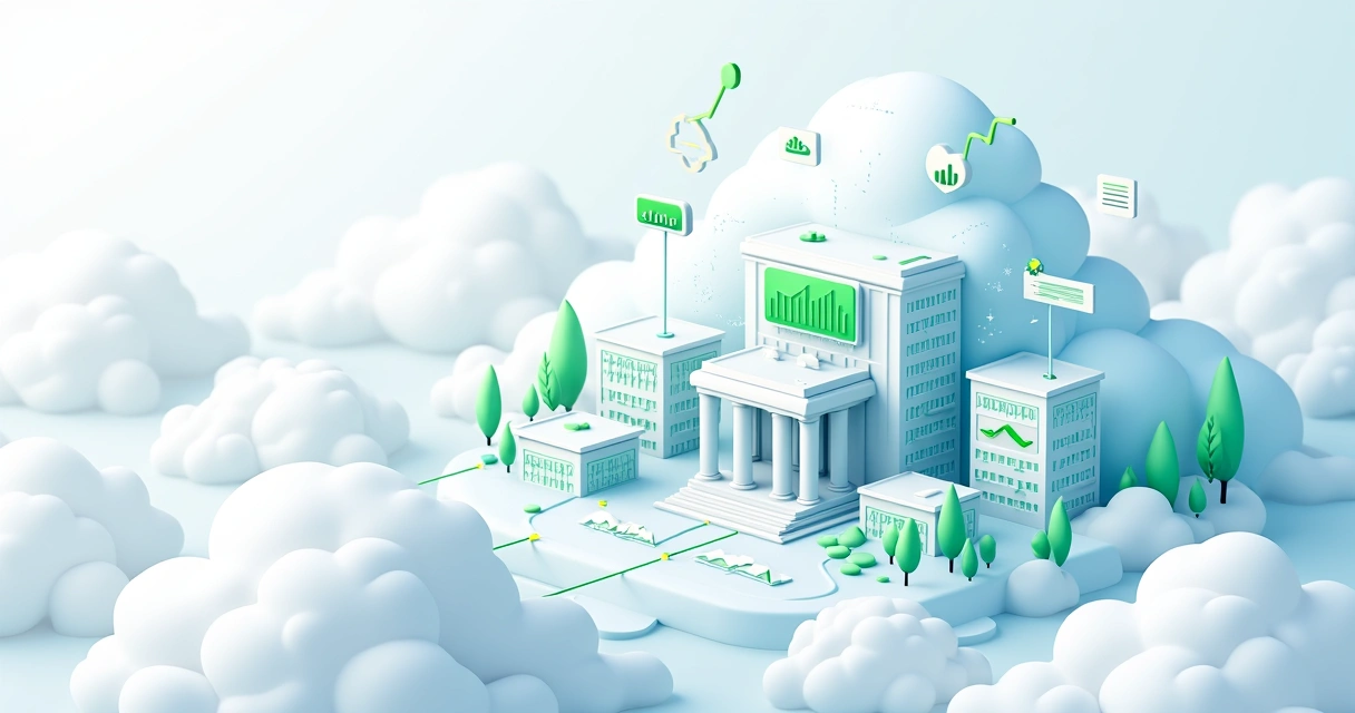 Tela de análise comportamental na nuvem mostrando dados bancários 