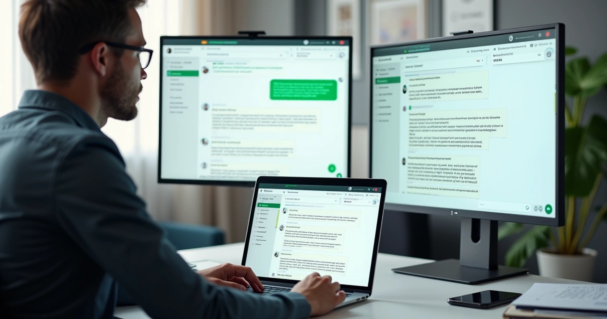 Painel com análise de conversa no WhatsApp