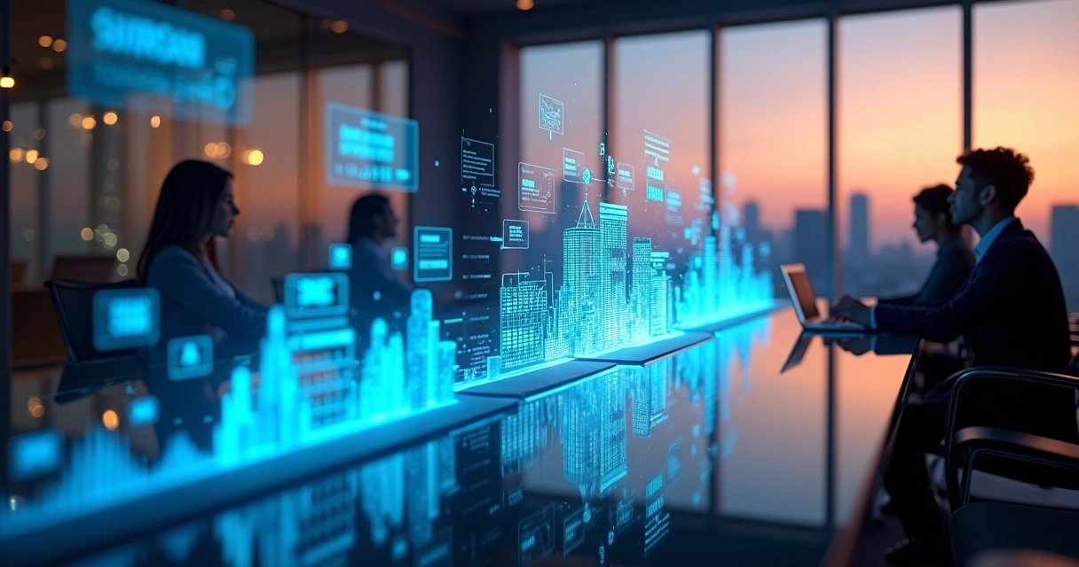 Ondas de áudio de atendimento imobiliário se transformando em dados analisados por IA 