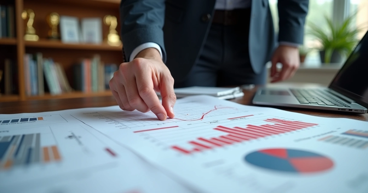 Engenheiro apontando falhas em gráfico de laudo 