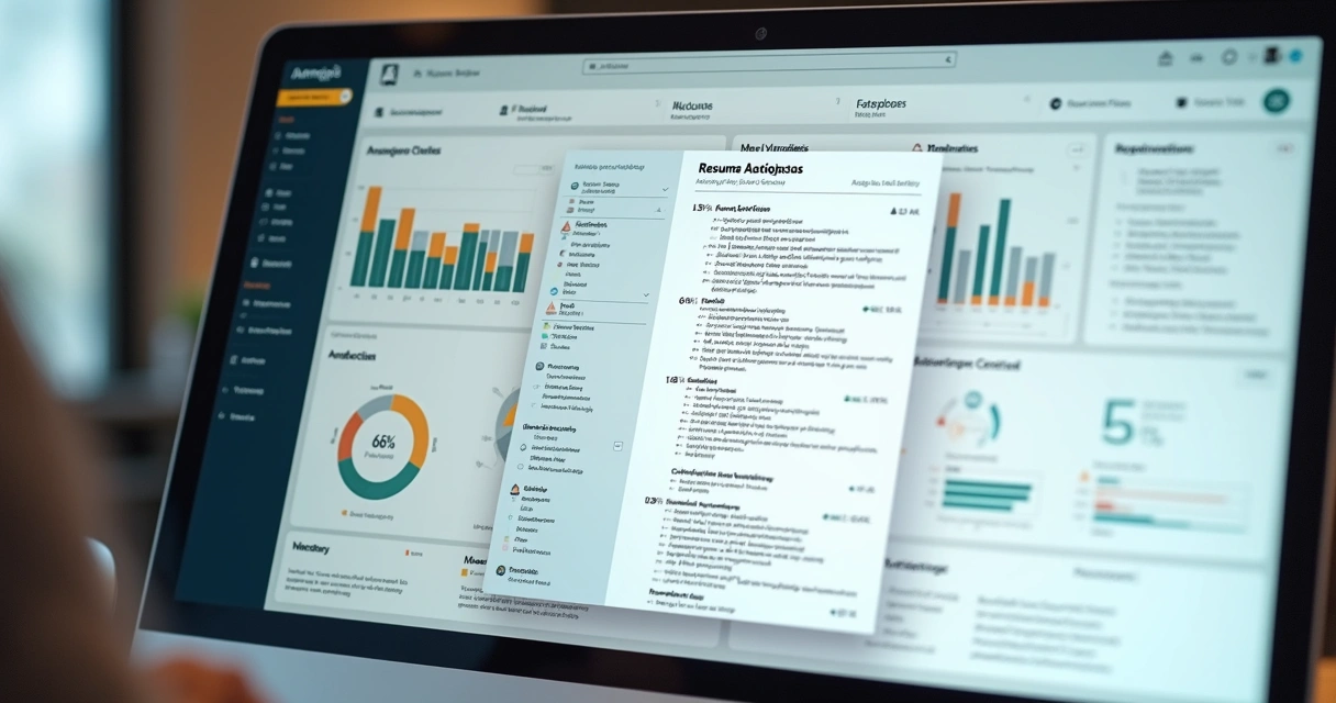 Tela de análise de currículo em plataforma digital 