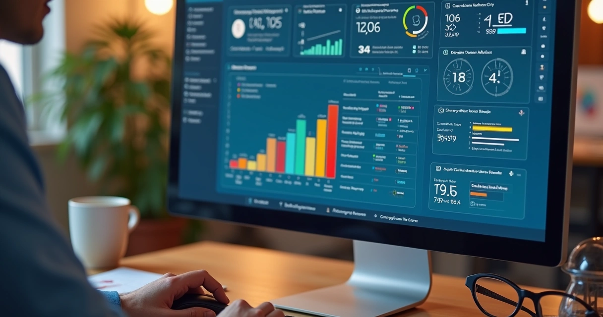 Tela de computador com análise de currículo diversa 